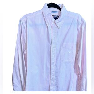 Chaps Pink/White stripe button down Medium 099M